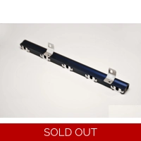 5 cylinder billet fuel rail RED